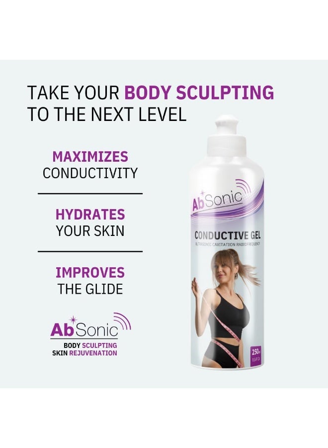 Absonic - Conductive Gel For Electrostimulation, Abdominal Belt, Electrodes, Tens, Ems And Ultrasonic - 2 X 250 Ml  - Image 2