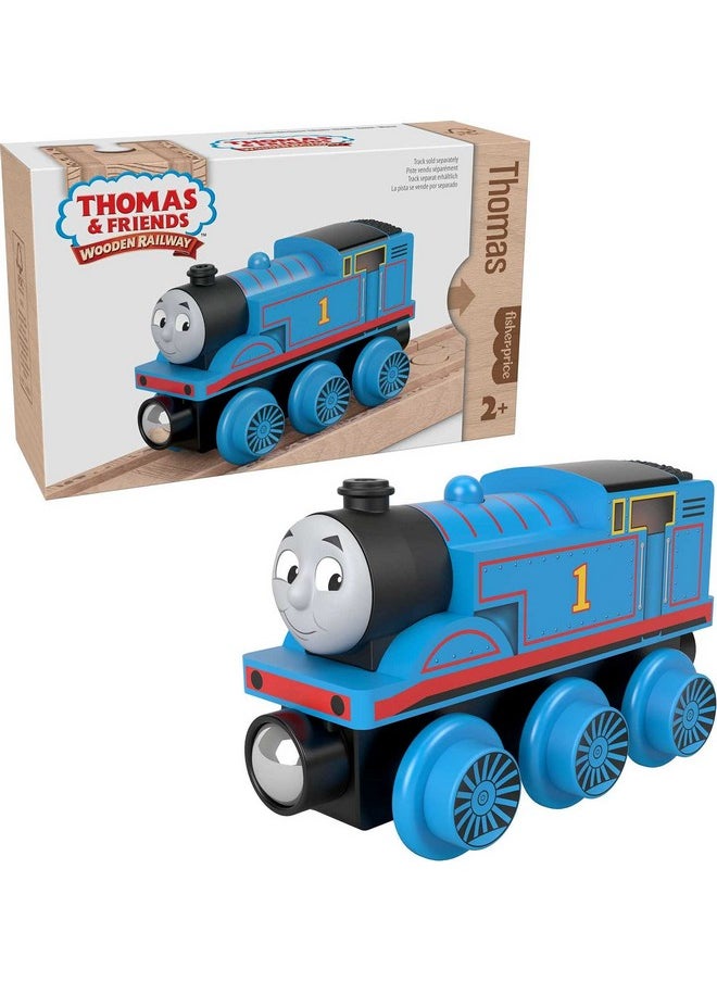THOMAS & FRIENDS Wooden Railway Toy Train Thomas Push-Along Wood Engine For Toddlers & Preschool Kids Ages 2+ Years  - Image 1