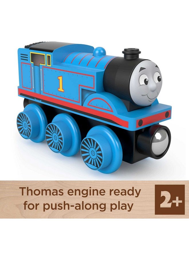 THOMAS & FRIENDS Wooden Railway Toy Train Thomas Push-Along Wood Engine For Toddlers & Preschool Kids Ages 2+ Years  - Image 2