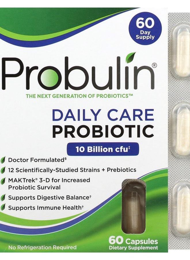 Probulin Daily Care Probiotic 10 Billion CFU 60 Capsules 