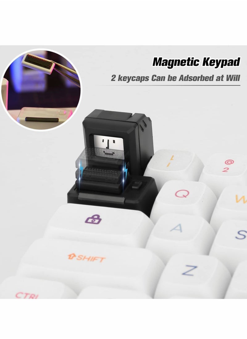 Y&D - Custom Keycaps for Esc Key and Tab - Magnetic Light Transmission Classic Retro Mechanical Backlit Keyboard Keycap GK61 GK64 SK87 GH60 PC Gamer ect Most Keyboard(Black) - Image 1