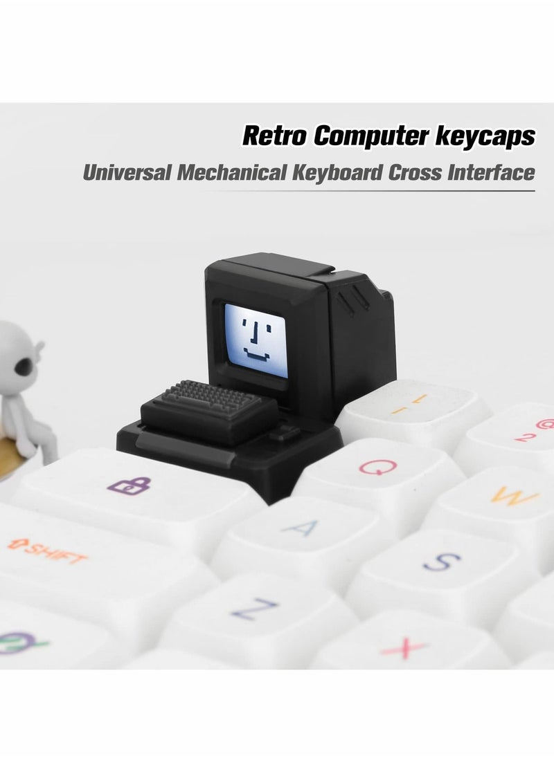Y&D - Custom Keycaps for Esc Key and Tab - Magnetic Light Transmission Classic Retro Mechanical Backlit Keyboard Keycap GK61 GK64 SK87 GH60 PC Gamer ect Most Keyboard(Black) - Image 1