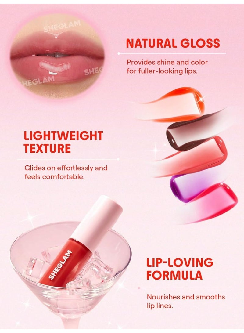 SHEGLAM Jelly Wow Tinted Lip Oil - Daydreamer - 7.5g - Image 5