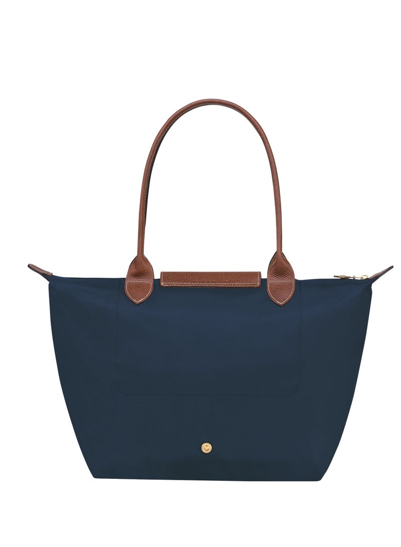 CHAMPS Short Handle Zipper Snap Closure Canvas and Leather Trimmed Tote Medium Women's - Image 3