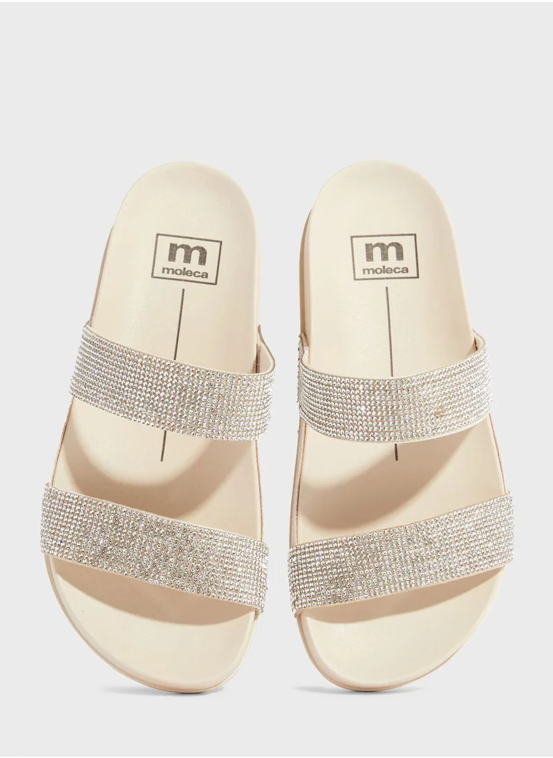 MOLECA Ava Multi Strap Flat Sandals