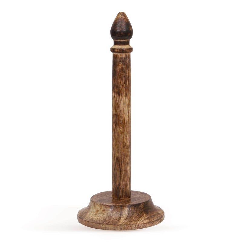 Vintageware® Wooden Paper Towel Holder Stand | Wooden Tissue & Toilet Paper Holder for Home, Kitchen, Hotels & Offices | Standard Brown Finish - Image 3
