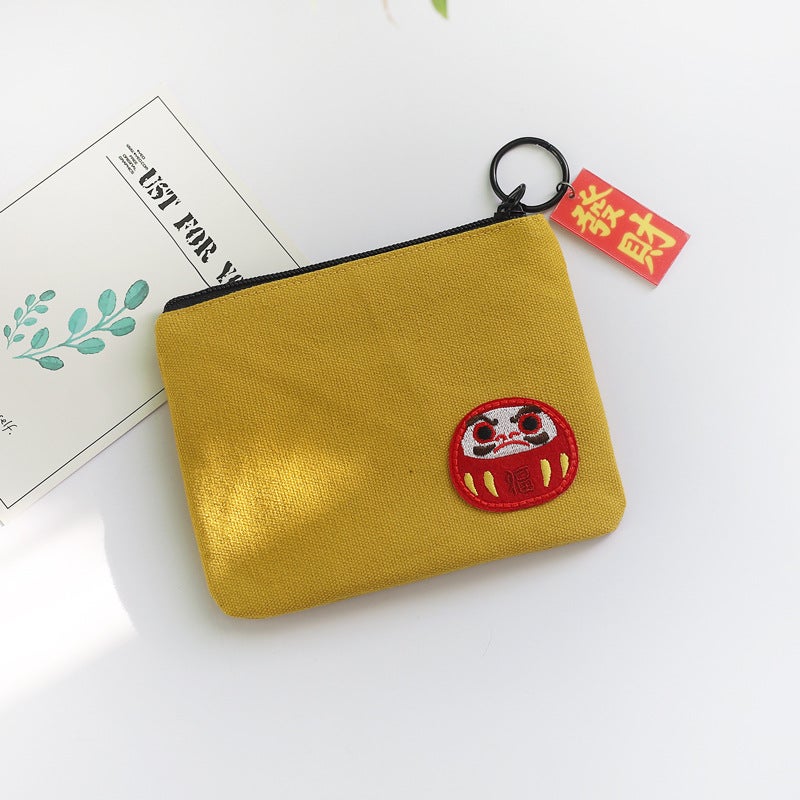 Cute Canvas Wallet Women Short Style Coin PurseLarge 0133-Ginger Large 0133-Ginger