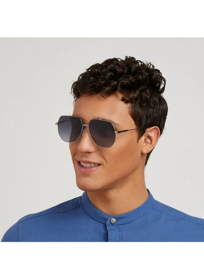 30Sundays HOT SHOT Men Blue Sunglasses - Frame Material: Metal - Lens Color: Blue- Frame Color: Silver - Full Rim