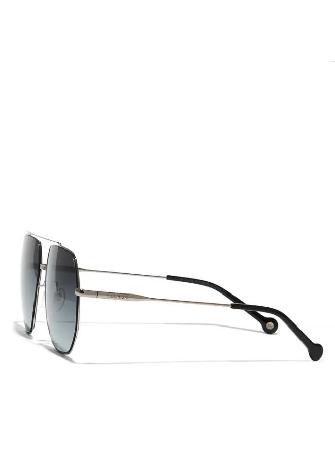 30Sundays HOT SHOT Men Blue Sunglasses - Frame Material: Metal - Lens Color: Blue- Frame Color: Silver - Full Rim