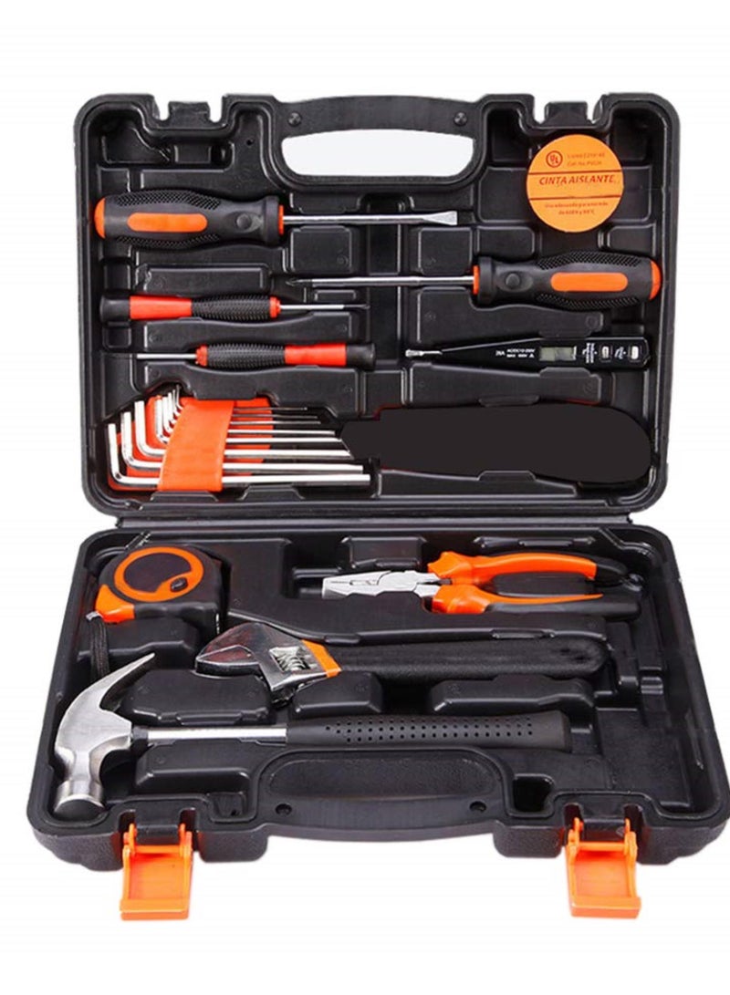 GGOOT 19 In 1 Precision Hardware Kit Household Hand Tool Set Screwdriver Wrench Hammer Plier Auto Repair Woodwork Tool - Image 1