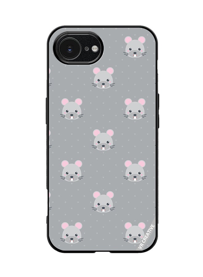 Protective Case Cover For Apple iPhone 16e Mouse Design Multicolour