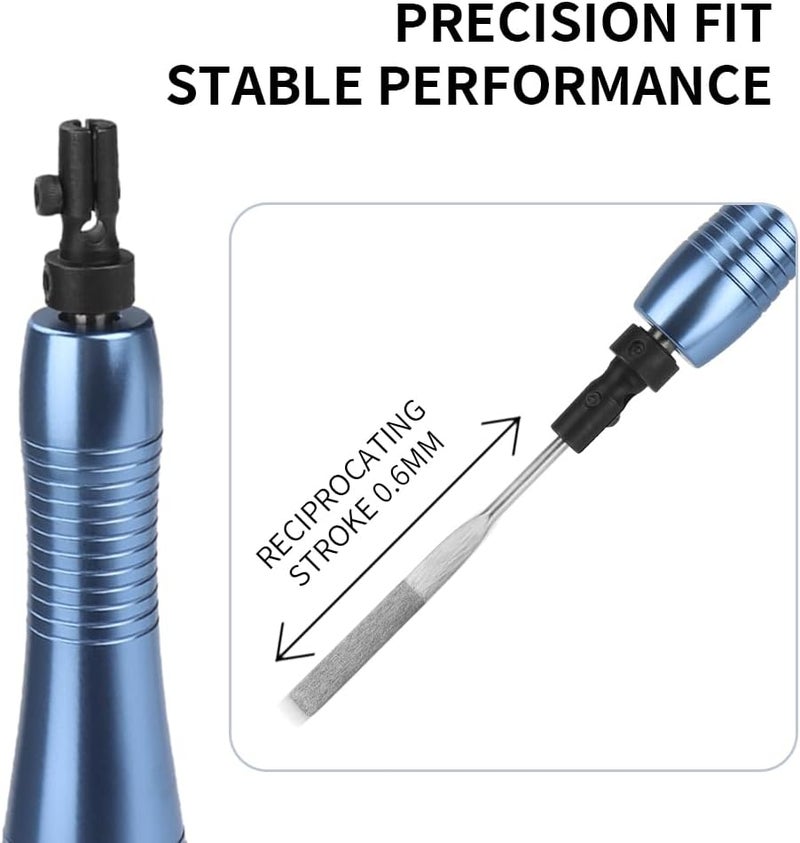 SI FANG Turbine Reciprocating Pneumatic Ultrasound Grinder Micro Pneumatic Air Pencil Die Grinder Kit for Mould Metal Lapping Filing Grinding Buffing Polishing Sanding Tools - Image 2