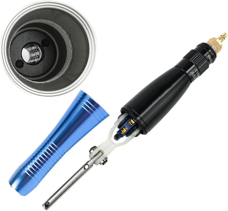 SI FANG Turbine Reciprocating Pneumatic Ultrasound Grinder Micro Pneumatic Air Pencil Die Grinder Kit for Mould Metal Lapping Filing Grinding Buffing Polishing Sanding Tools - Image 4
