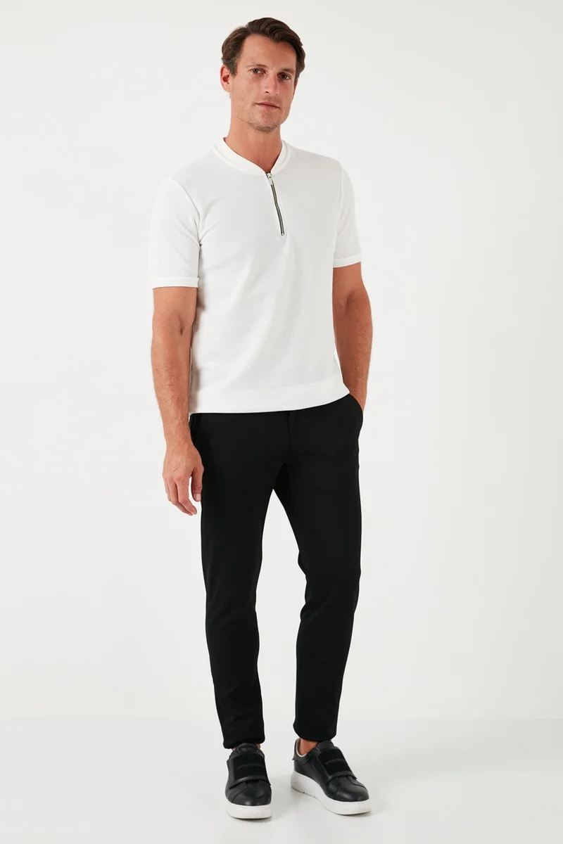 بوراتي Cotton Regular Fit Half Zipper T Shirt Men's T Shirt 5902653
