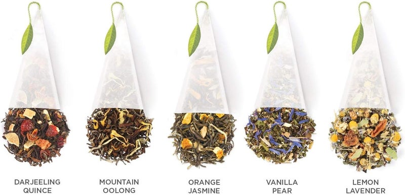 Tea Forte مجموعة هدايا شاي تي فورت لوتس للاسترخاء مع أكياس شاي مثلثة مصنوعة يدويًا - 20 قطعة - Image 5