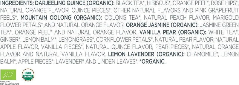 Tea Forte مجموعة هدايا شاي تي فورت لوتس للاسترخاء مع أكياس شاي مثلثة مصنوعة يدويًا - 20 قطعة - Image 2
