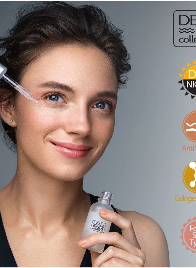 Dead Sea Collection - Collagen Serum for Facial - Anti-Wrinkle and Anti Aging Face Skin Care - Pack of 1 (1.01 fl.oz) - Image 1