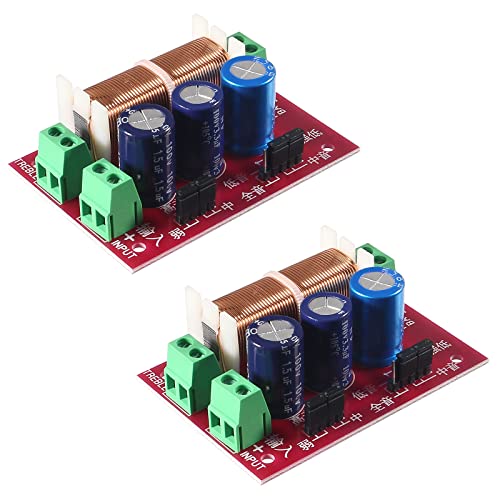 Coliao 2pcs 400W Adjustable Speaker Crossover 2 Way Treble/Bass 2 Unit Audio Frequency Divider Distributor Filters Updated Version - Image 1