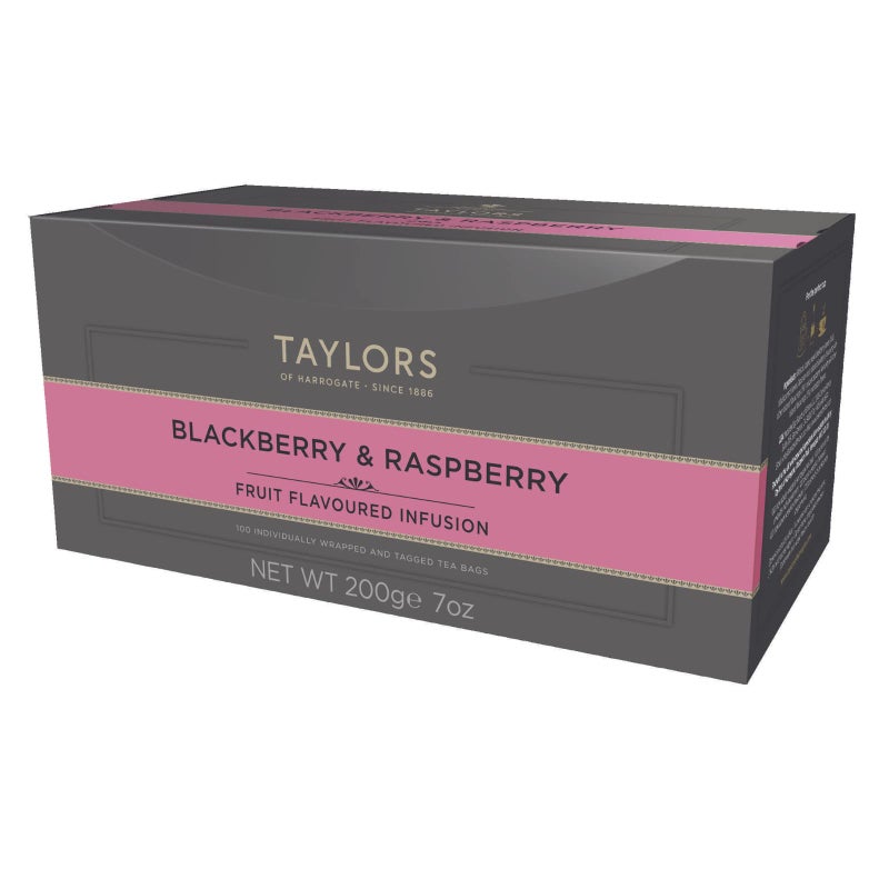 Taylors of Harrogate Blackberry & Raspberry Herbal Tea, 100 Count (Pack of 1) - Image 1