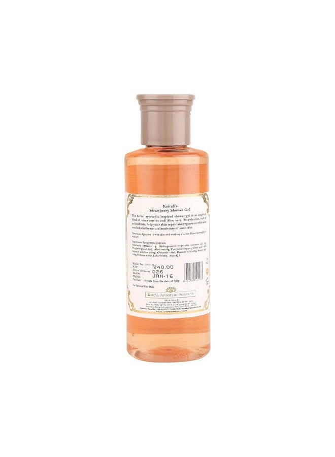 Kairali Strawberry Shower Gel - Herbal Body Wash for Skin Repair & Rejuvenation (200 ML) - Image 2