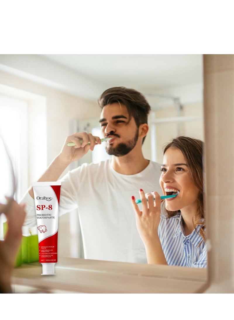 Sp-8 Toothpaste, Sp 8 Toothpaste, Sp8 Toothpaste, Sp 8 Probiotic Toothpaste for Stain Removal, Deep Cleaning Care Toothpaste, Fresh Breath Stain Removal (120 g)