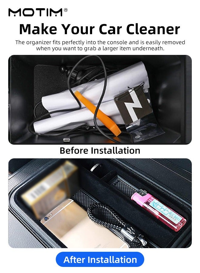 Motim Central Armrest Storage Box, Center Console Organizer Storage Tray for Nissan Patrol Y62/Infiniti QX80 - Image 4