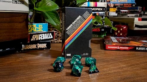 1985 Games Sharp Edge DND Dice Set Surge 7 Piece Polyhedral Dice in Retro VHS Box TTRPG Tabletop RPG Game Accessory - Image 5