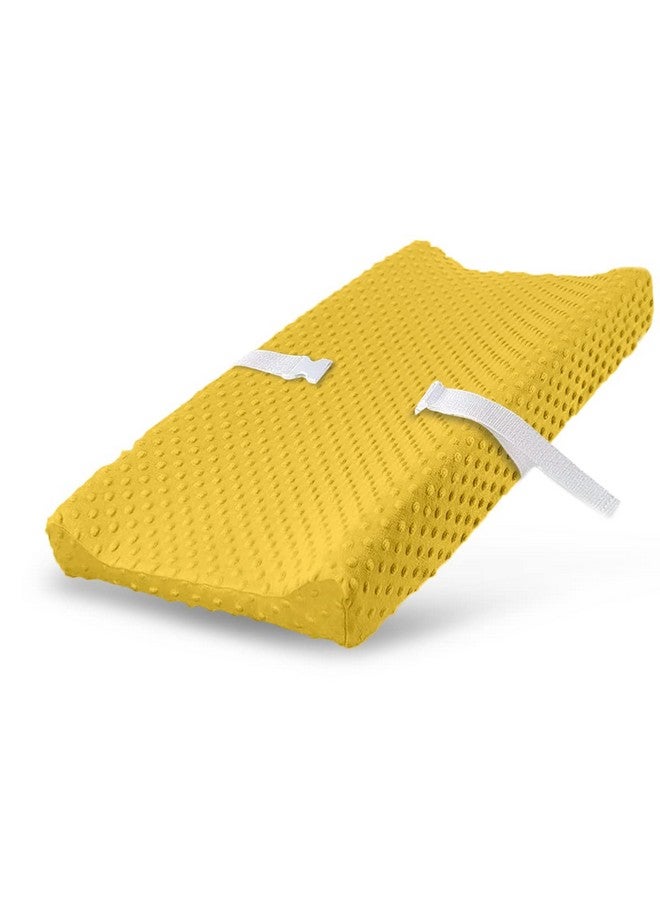 Little tots غطاء وسادة تغيير، غطاء طاولة تغيير ناعم للغاية بنقاط مينيكي، أغطية طاولة تغيير قابلة للتنفس، أغطية وسادة تغيير قابلة للمسح للأطفال الرضع (ذهب أسبن)  - Image 1