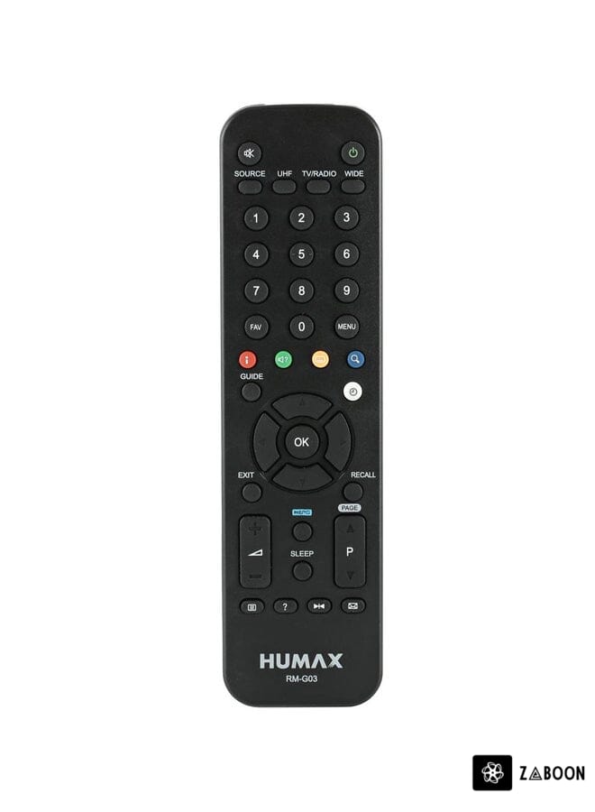 Zaboon Receiver Remote Control For Humax Black