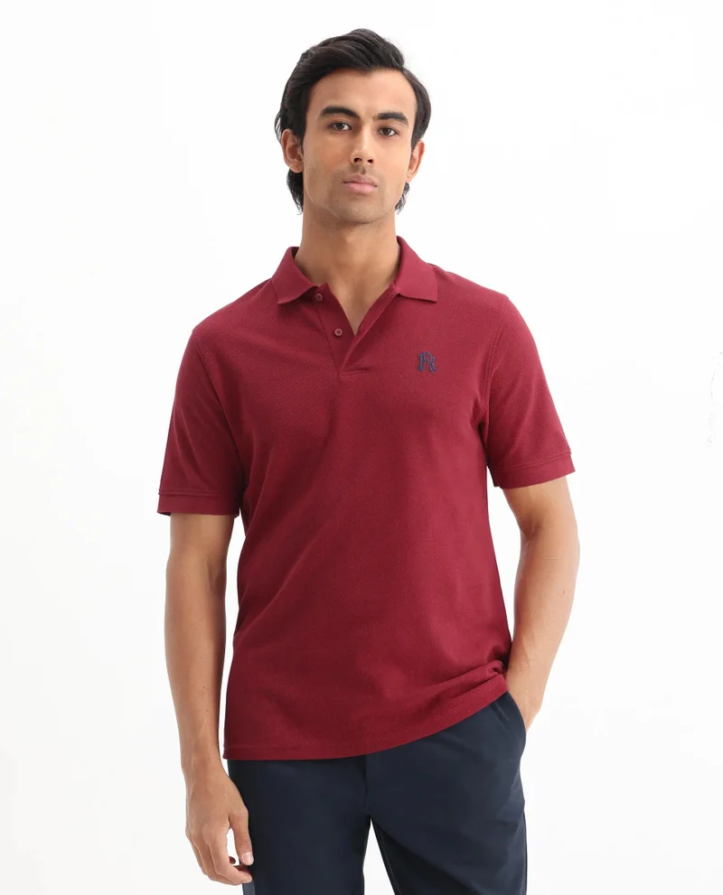 Rare Rabbit Men's Embroidered Logo Cotton Polo