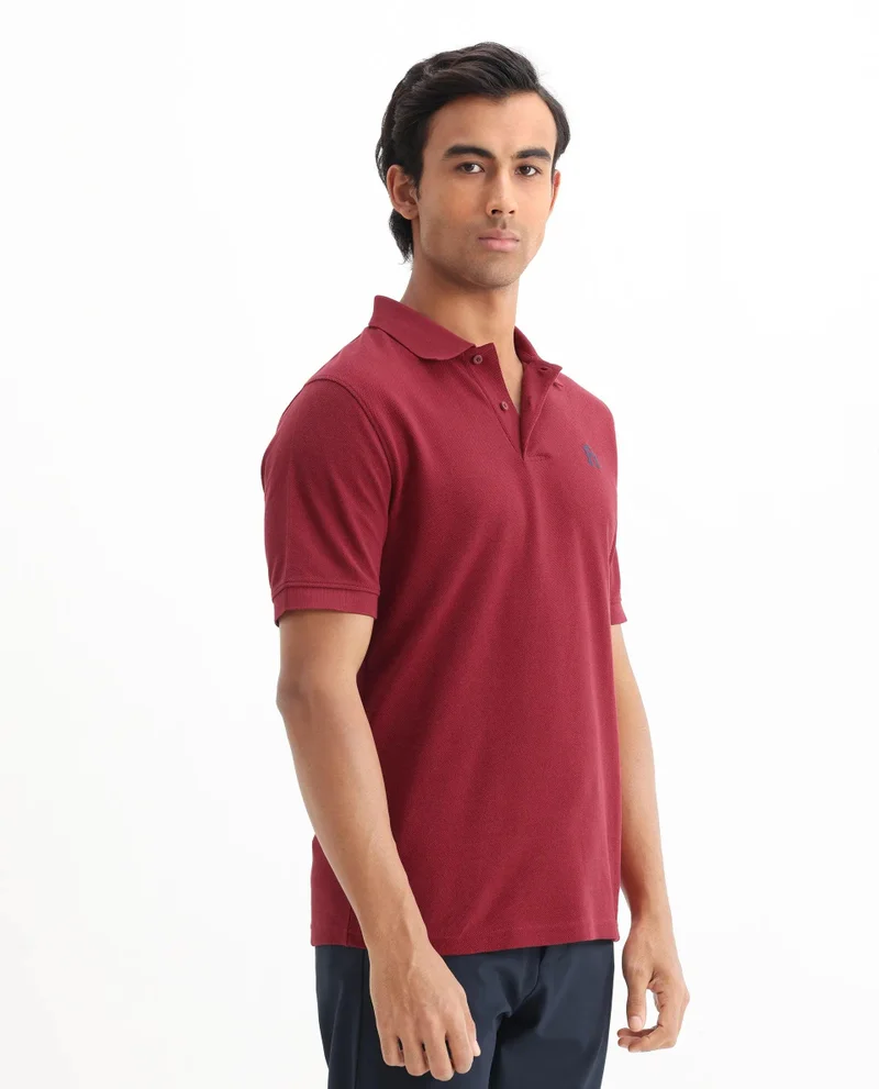 Rare Rabbit Men's Embroidered Logo Cotton Polo