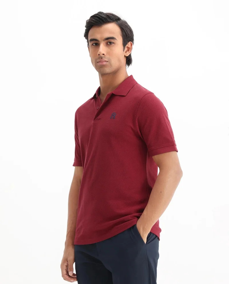 Rare Rabbit Men's Embroidered Logo Cotton Polo