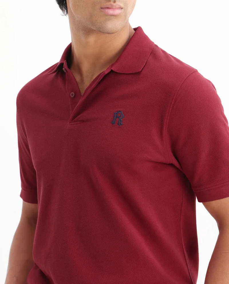 Rare Rabbit Men's Embroidered Logo Cotton Polo