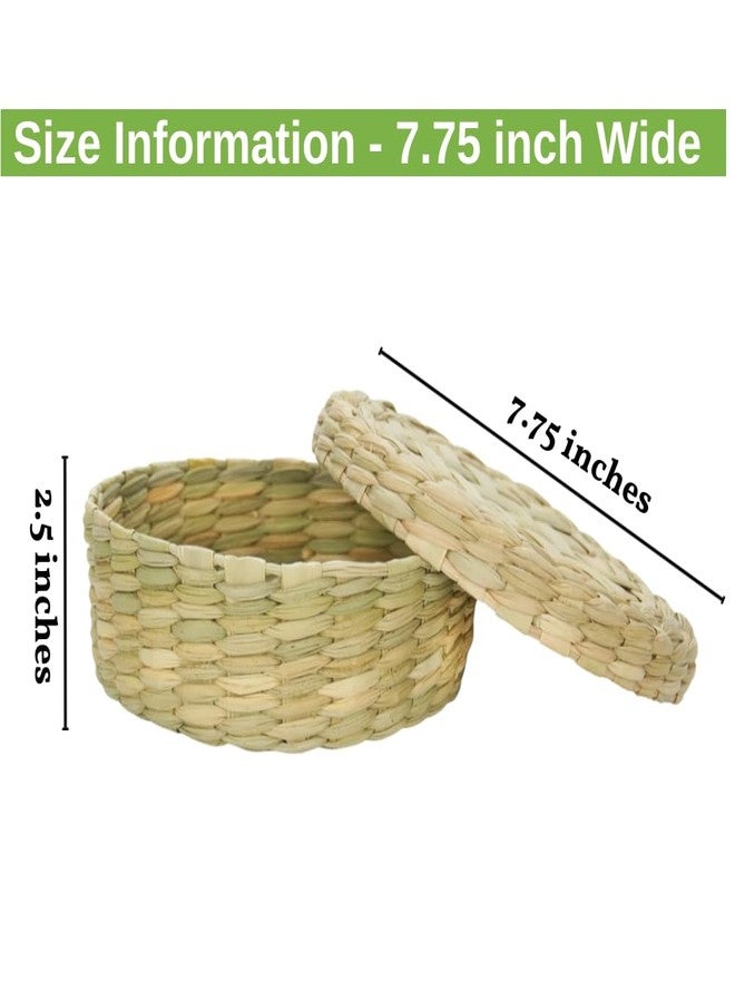 GODAGE Authentic Mexican Tortilla Warmer with Lid, Handcrafted Basket made of Wicker, Mexican Basket for Pancake Taco Bread Server for Homes and Mexican Restaurants, 7.75 x 2.5 Inch Mimbre Classic Style - Image 3