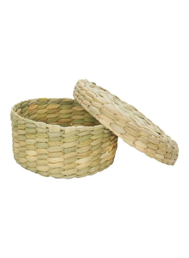 GODAGE Authentic Mexican Tortilla Warmer with Lid, Handcrafted Basket made of Wicker, Mexican Basket for Pancake Taco Bread Server for Homes and Mexican Restaurants, 7.75 x 2.5 Inch Mimbre Classic Style - Image 1