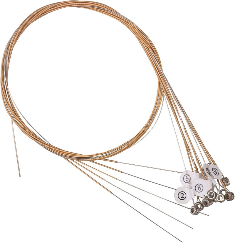 Mxfans 10x Lyra Harp Steel String Set for 10-String Lyre Replacement Accessory - Image 2