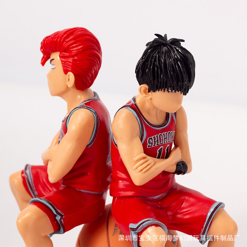 Slam Dunk Sakuragi & Rukawa Q-version Basketball PVC Figure - Image 2