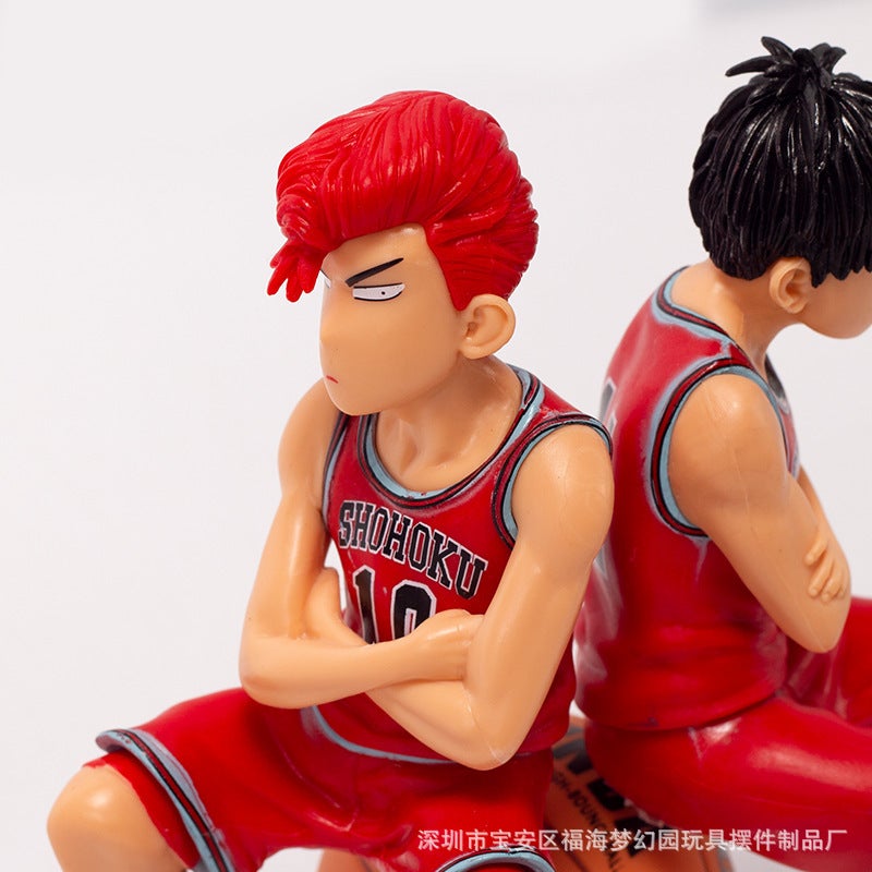 Slam Dunk Sakuragi & Rukawa Q-version Basketball PVC Figure - Image 3