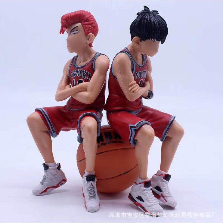 Slam Dunk Sakuragi & Rukawa Q-version Basketball PVC Figure - Image 4