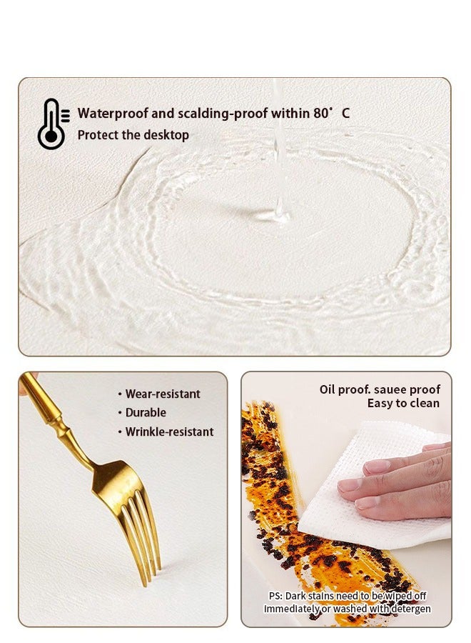 وسادة ماوس كبيرة مربعة الشكل للكمبيوتر المحمول، وسادة ماوس احترافية من الجلد للألعاب، وسادة متعددة الأغراض غير قابلة للانزلاق وقابلة للطي، يمكن استخدامها للمكتب واللعب ووسادة عازلة ووسادة قهوة/80 × - Image 3