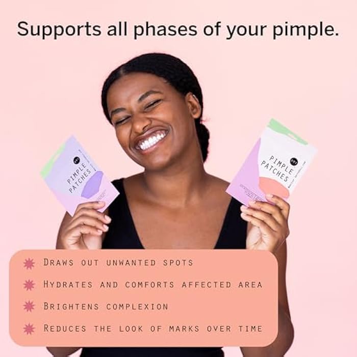 Dot Pimple & Zit Patches for Face – All-Natural Custom Triple-Action Formula Absorbs, Clears & Brightens Acne Spots with Hydrocolloid, Vitamin C, Tea Tree Oil & Salicylic Acid (8, 10, 12 mm, 76 ct) - Image 4