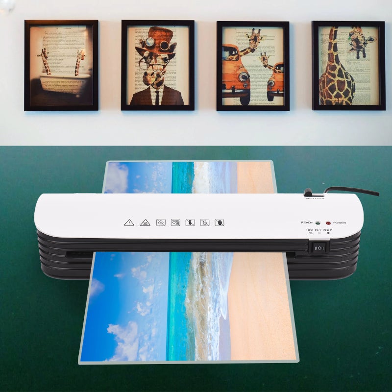 Thermal Laminator Desktop A4 Laminator Machine with Laminating Paper Cutter Corner Rounder Automatic Laminator Paper Trimmer for Home School Office - Image 4