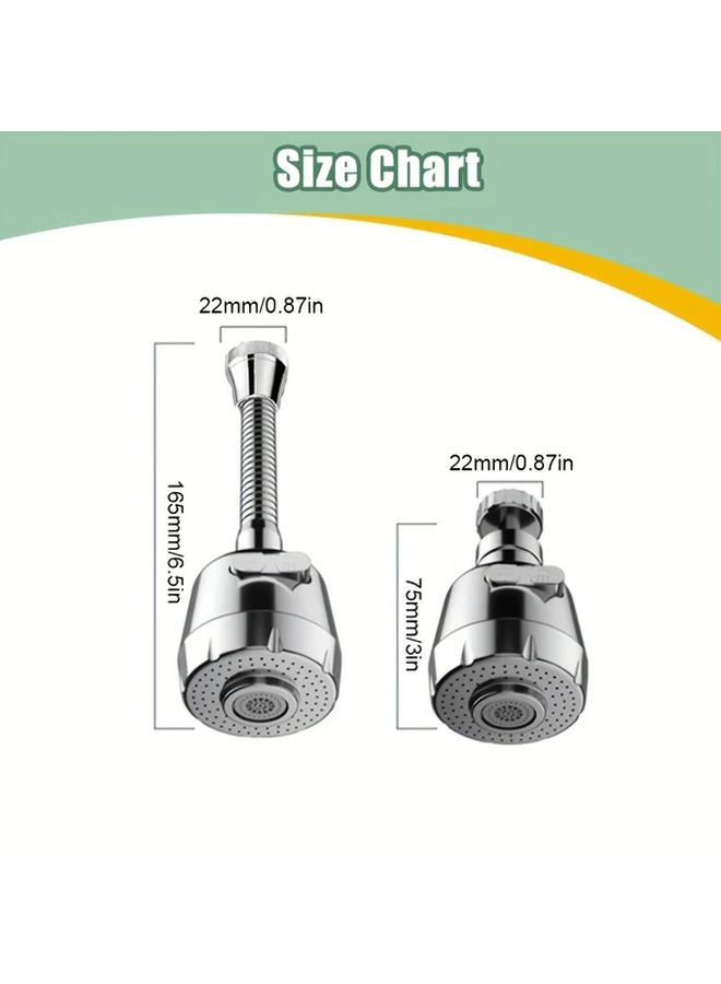 Long Style 3 Modes Rotating Faucet Extender Water Saving Aerator Flexible Hose For Kitchen Bathroom Sinks - Image 3