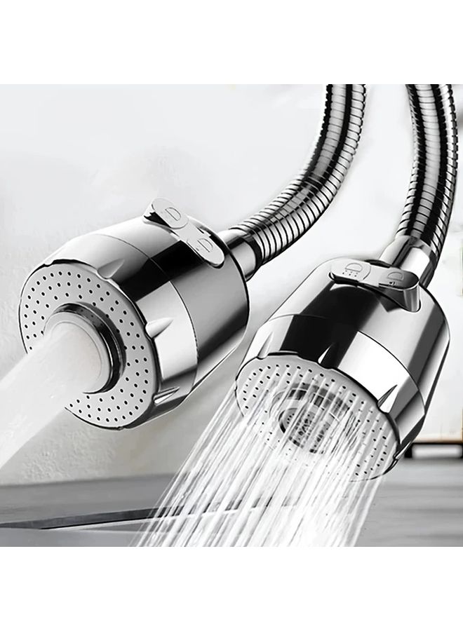 Long Style 3 Modes Rotating Faucet Extender Water Saving Aerator Flexible Hose For Kitchen Bathroom Sinks - Image 1