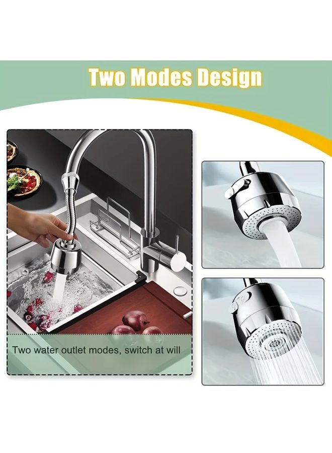 Long Style 3 Modes Rotating Faucet Extender Water Saving Aerator Flexible Hose For Kitchen Bathroom Sinks - Image 2