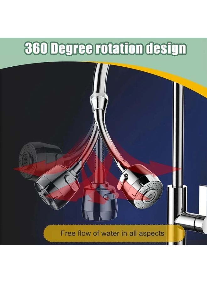 Long Style 3 Modes Rotating Faucet Extender Water Saving Aerator Flexible Hose For Kitchen Bathroom Sinks - Image 5