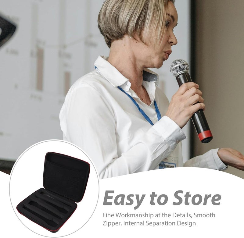 ULTECHNOVO Portable Handheld Microphone Storage Bag 4-slot Eva Protective Case 29x26x7cm Mic Carrying Case for Travel Karaoke and Outdoor Use - Image 3