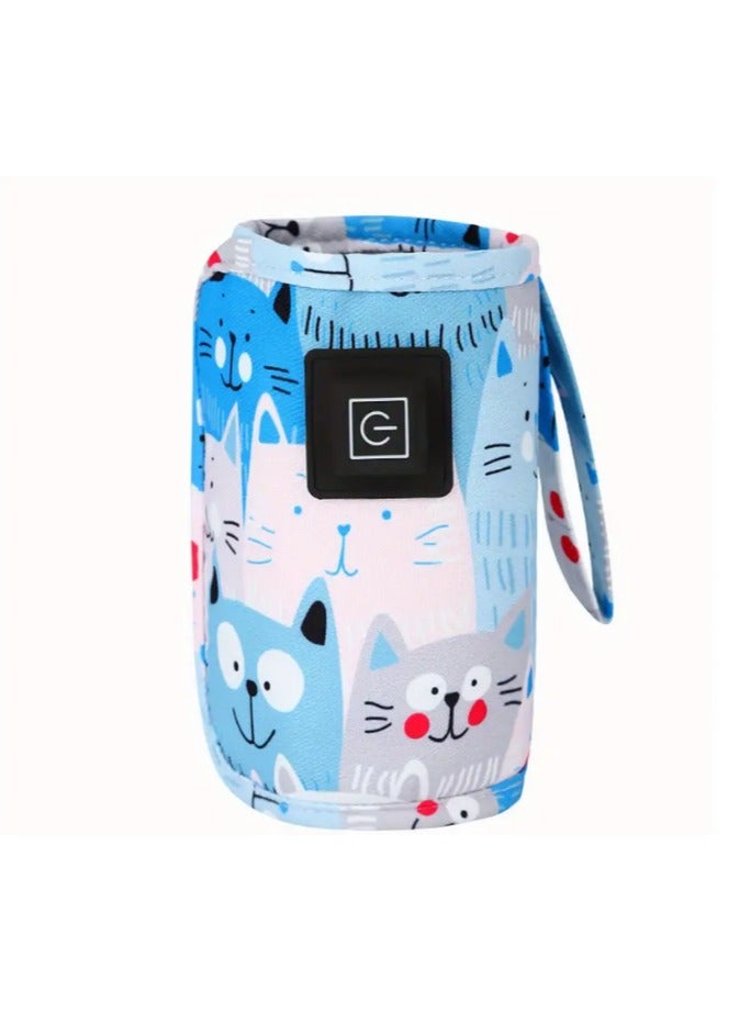 فيجن مدفأة زجاجة حليب الرضيع , دفاية حليب من القماش بثلاثة سرعات ,أمنة وسريعة بمدخل يو اس بي 29.5 ×14 سم ,أشكال  متعددة - Image 1