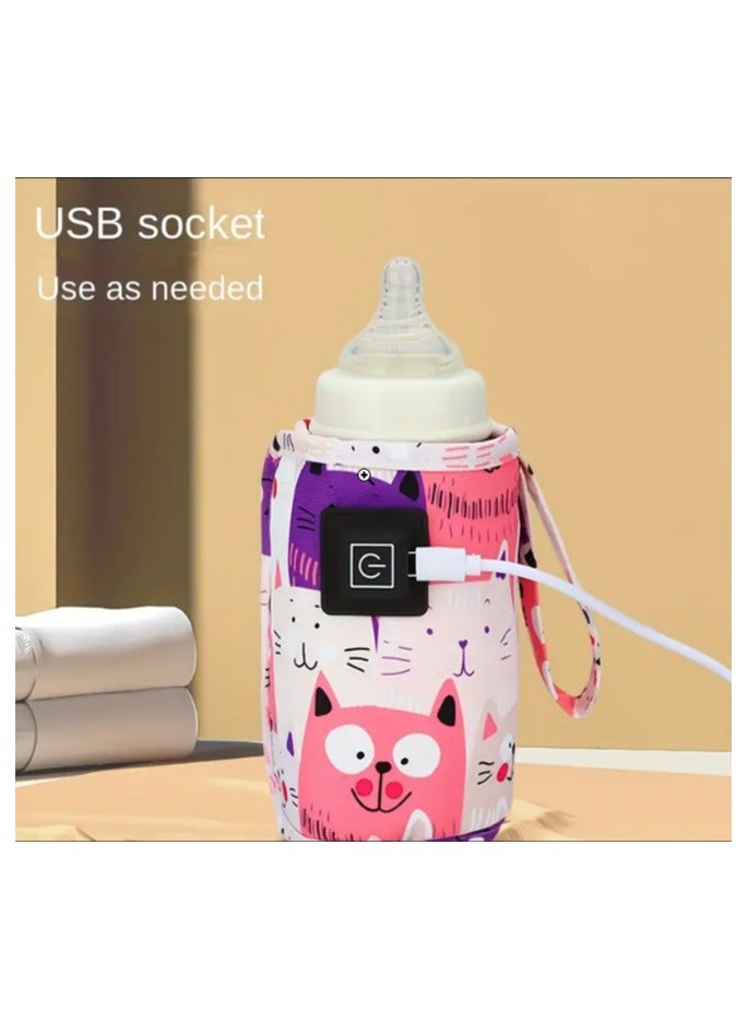 فيجن مدفأة زجاجة حليب الرضيع , دفاية حليب من القماش بثلاثة سرعات ,أمنة وسريعة بمدخل يو اس بي 29.5 ×14 سم ,أشكال  متعددة - Image 2