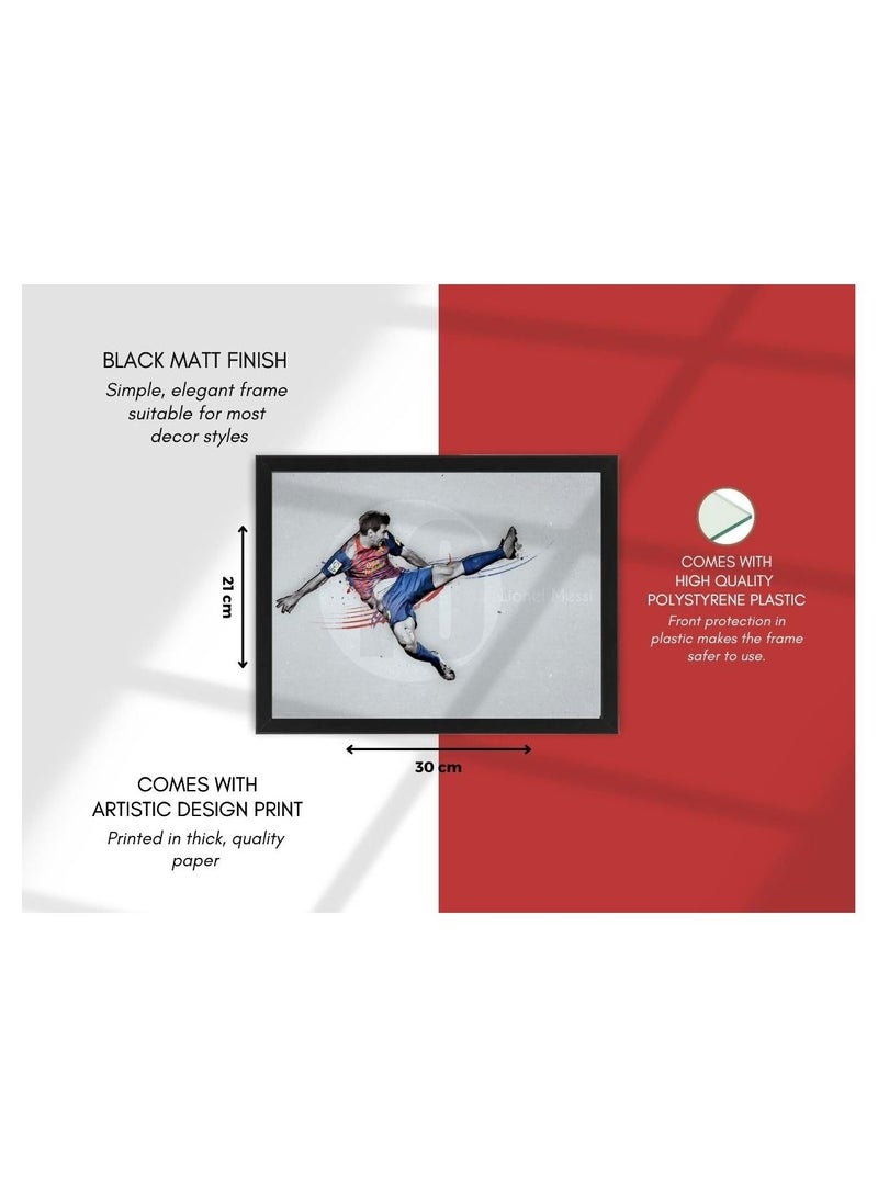 MEC Wallpaper Wall Art Poster Frame Football Player Lionel Messi 21X30 cm - Image 4